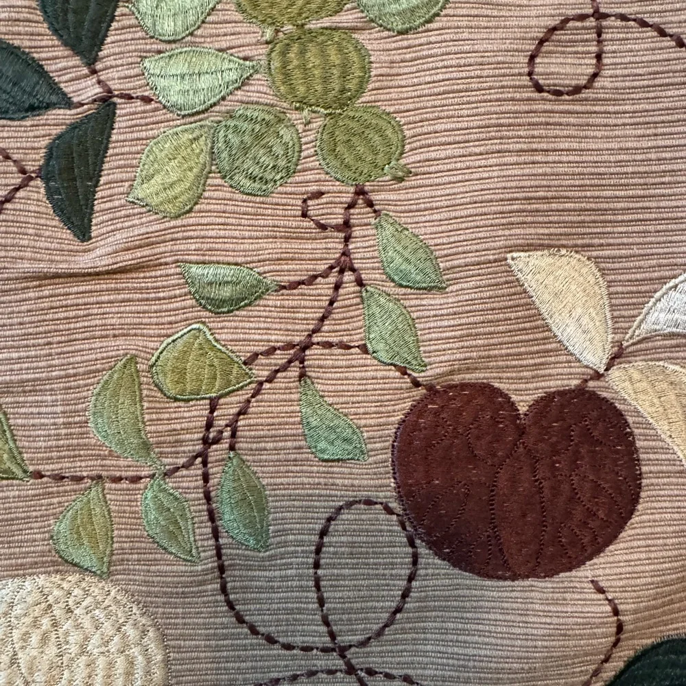 4 Crate & Barrel Mandarin Garden Pillow Covers Embroidered Holiday Fall 16”